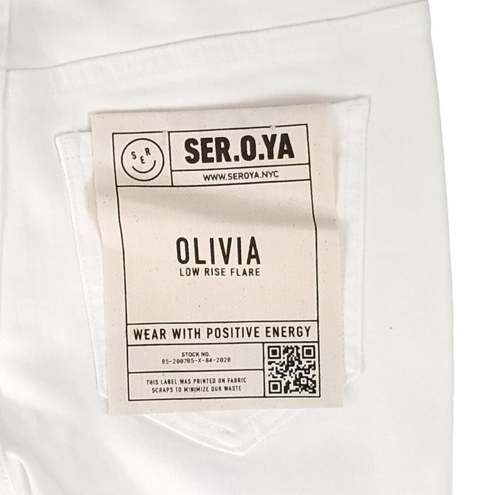 Ser.o.ya Olivia Mid Rise Flare Jeans White - Picture 11 of 15